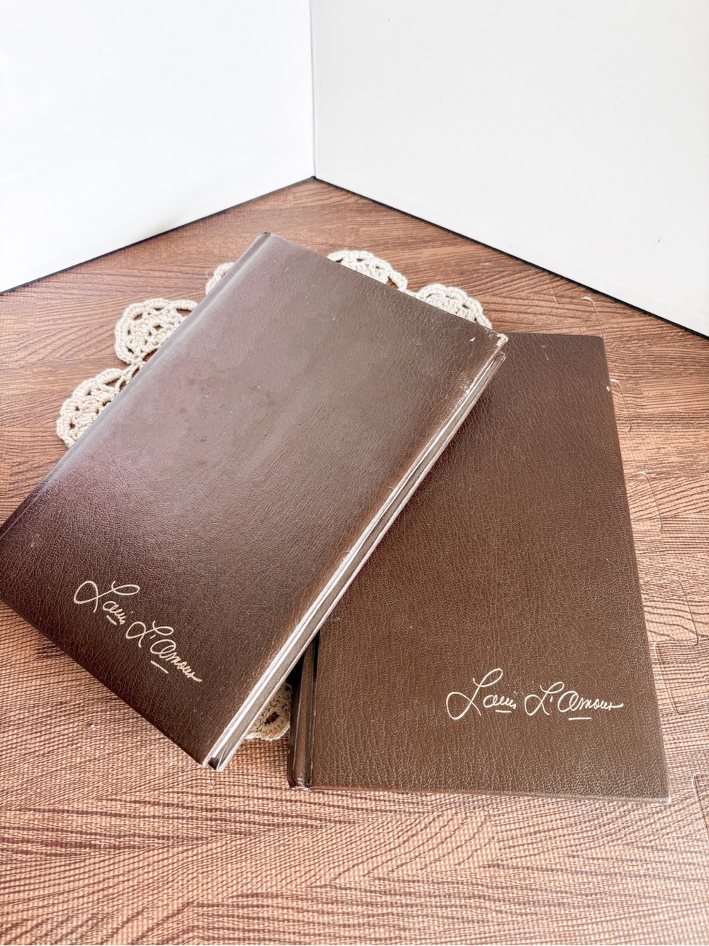 Louis L'Amour Brown Leather Collector’s Books